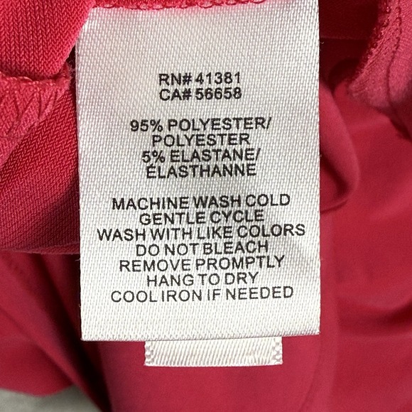 Ralph Lauren Womens Ruffle Trim Dress Hot Pink Size 2 Cocktail Dress - Picture 10 of 10